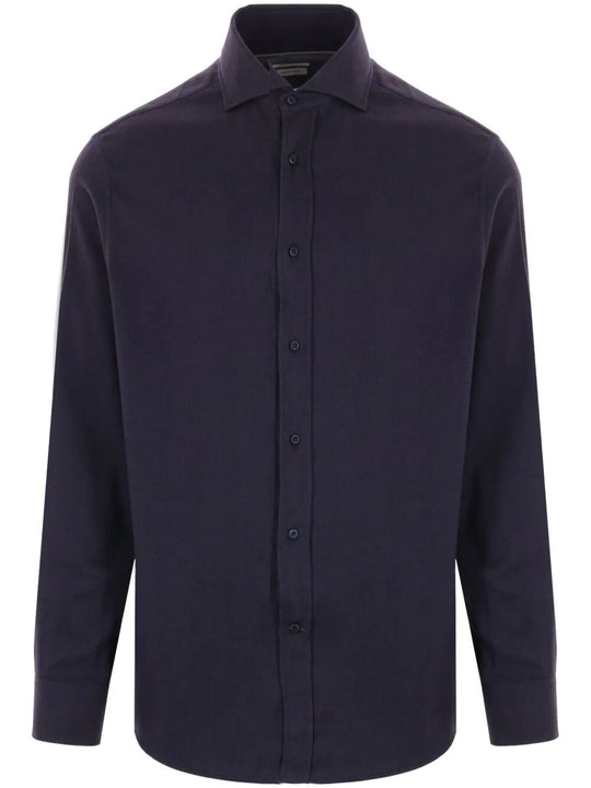 Herringbone Cotton Blend Shirt