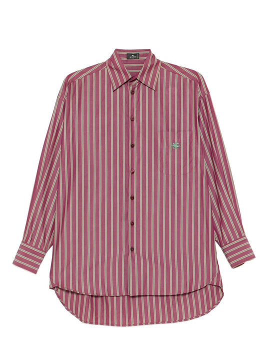 Loose Fit Striped Cotton Shirt