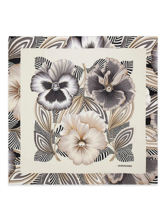 Brezza Print Silk Scarf