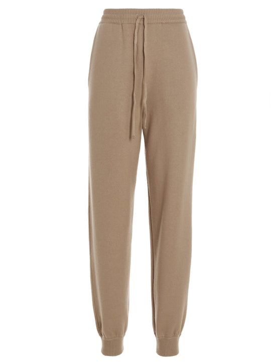 Cashmere Blend Joggers Pants Beige