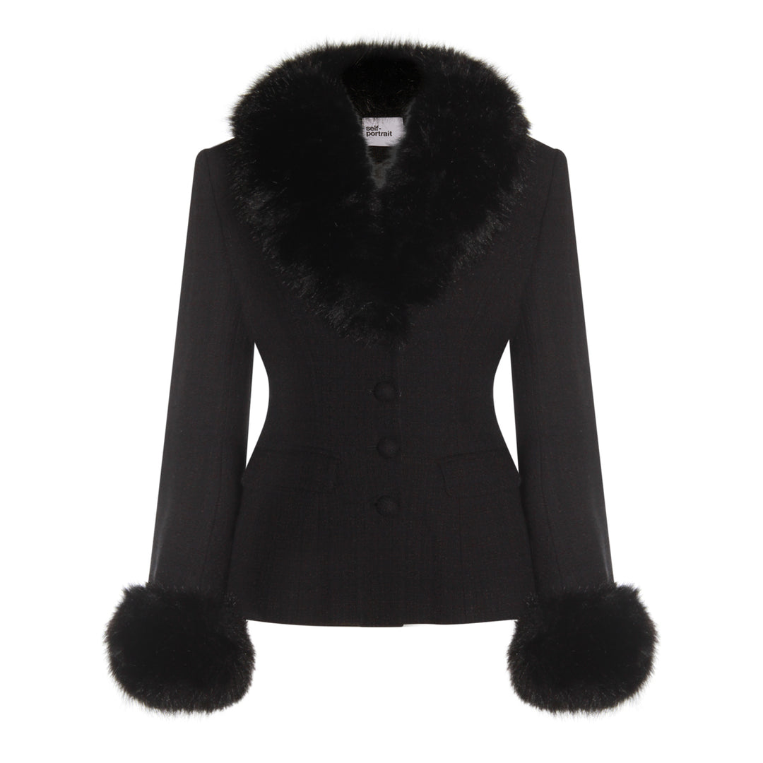 Self-Portrait Jackets - Blacks and greys | 5eaa02a591dff495286e09873dddd97843db9719