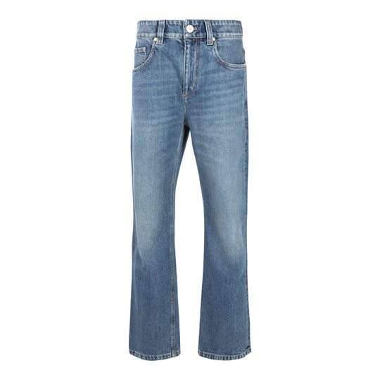 Jeans Aged Blue Denim