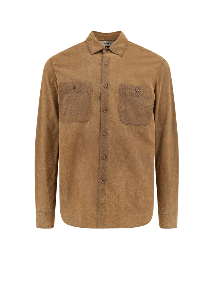 Aspesi Shirts - CHAMBRAY FLOCCATO | 25ca39368690b25cd0a5e70fdd6c5e21e4973318