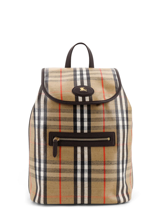 Highlands Coated Canvas Backpack With Front Logo