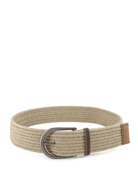 Linen Belt With Shiny Loop Detail