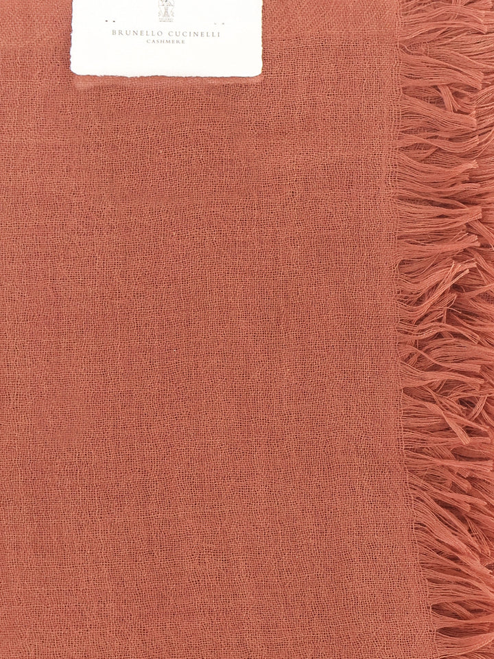 Brunello Cucinelli Scarfs - ORANGEFLAME | 29cc4bda29b1600f6bf8403033bb300ad4532084