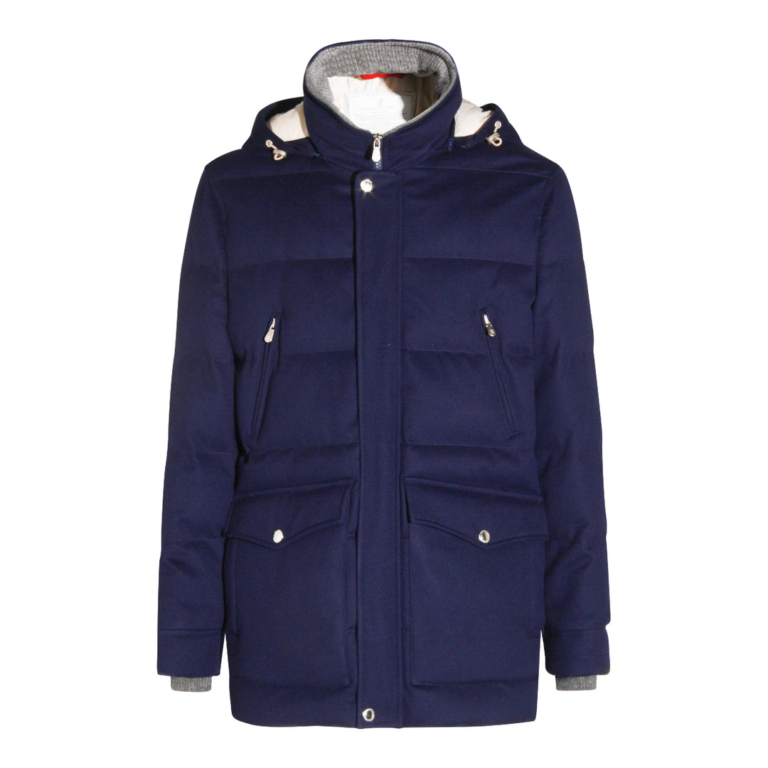Brunello Cucinelli Coats - Blue and green | bae458bd7b41e991f8a20d2e3e964ab263f696ee