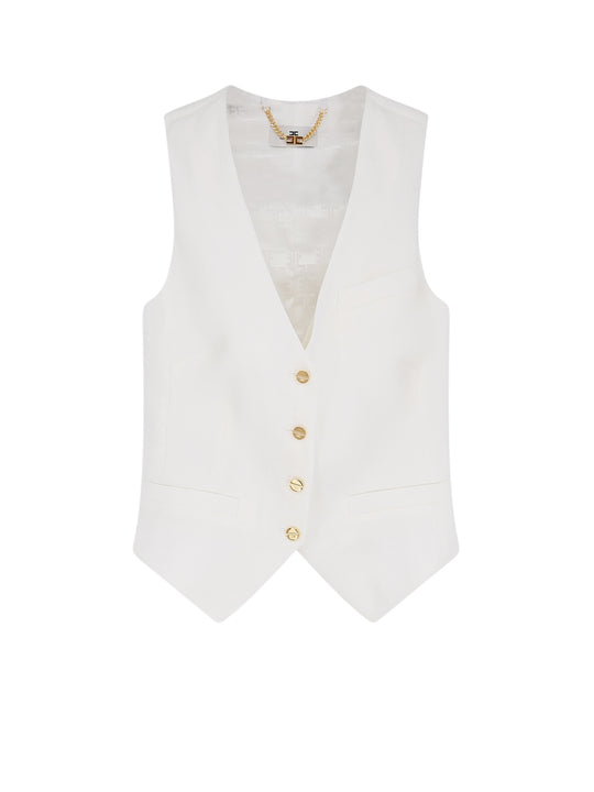 Linen And Viscose Vest