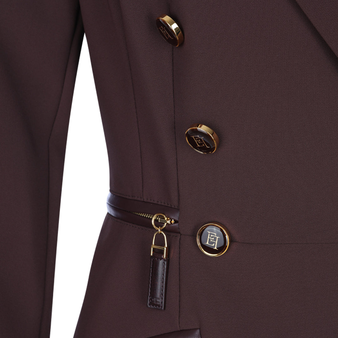 Elisabetta Franchi Jackets - MERLOT | 292f1debfd4312332c2ffe283fda9cb95238b8b7