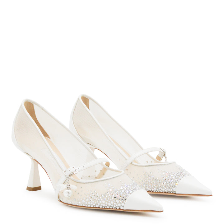 Jimmy Choo With Heel - WHITE/CRYSTAL | 4ce21261455f80be111e614e01ae5050a838a86a