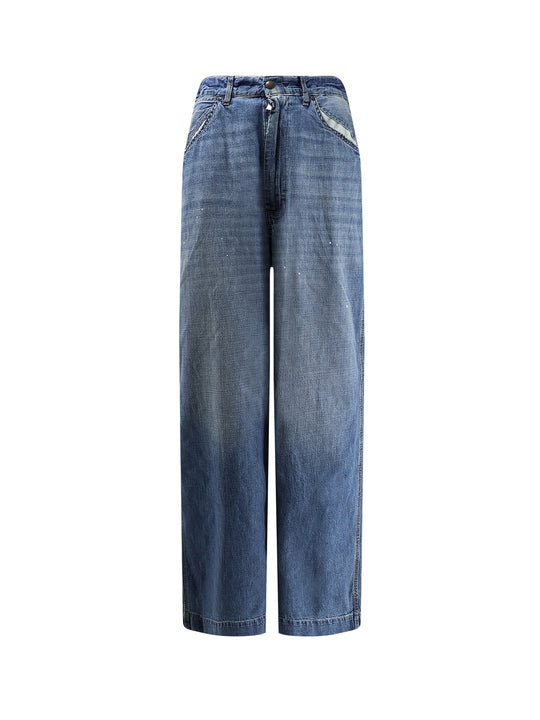 Worn-Out Cotton Jeans