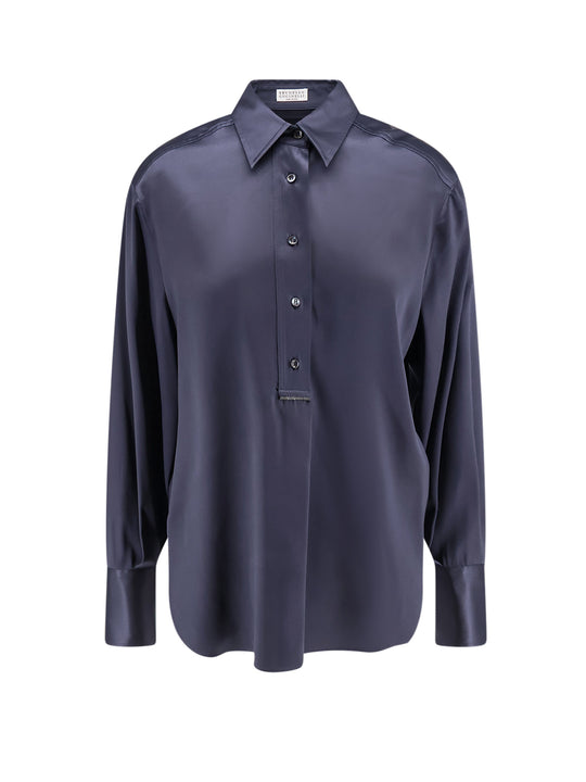 Silk Shirt With Monili Detail