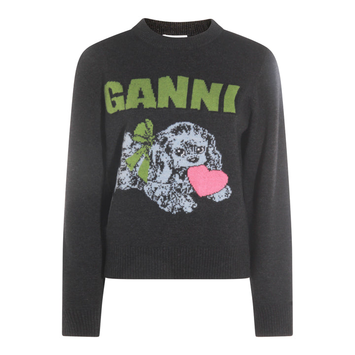 Ganni Sweaters - PHANTOM | e831943cfe3380633541c9713cc5b1620401bdb1