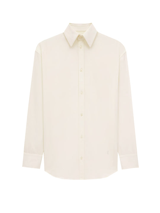 Certified Cotton Shirt With Monogram Embroidery
