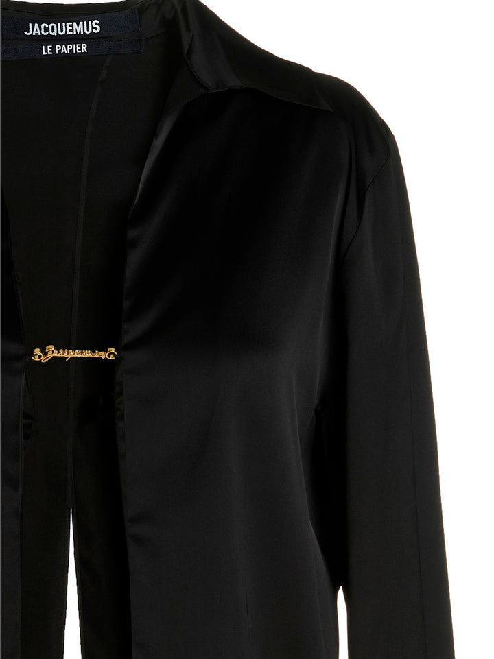 Jacquemus Le Chemise Notte Shirt and Blouse - Black | dd34782abe6db25e3329ef4baa3fc1eb6d7ef906