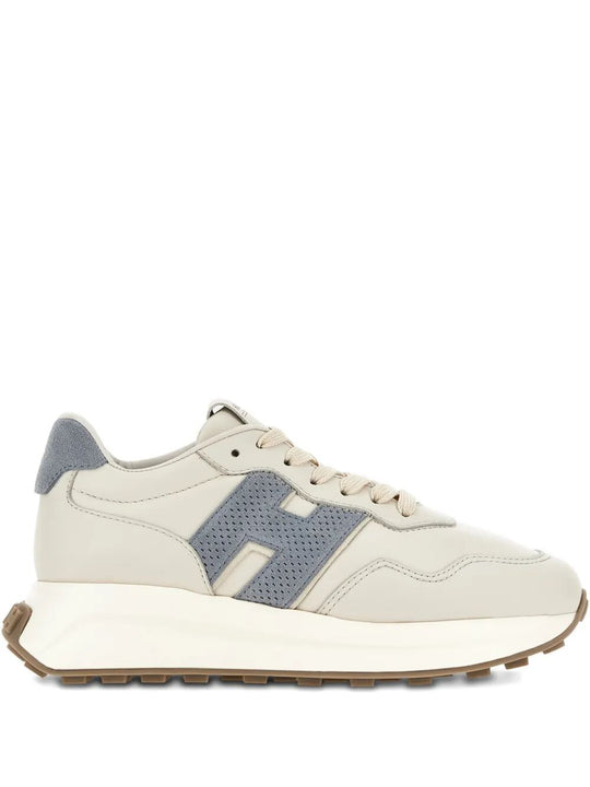Hogan H641 Smooth Leather Sneakers With Suede H