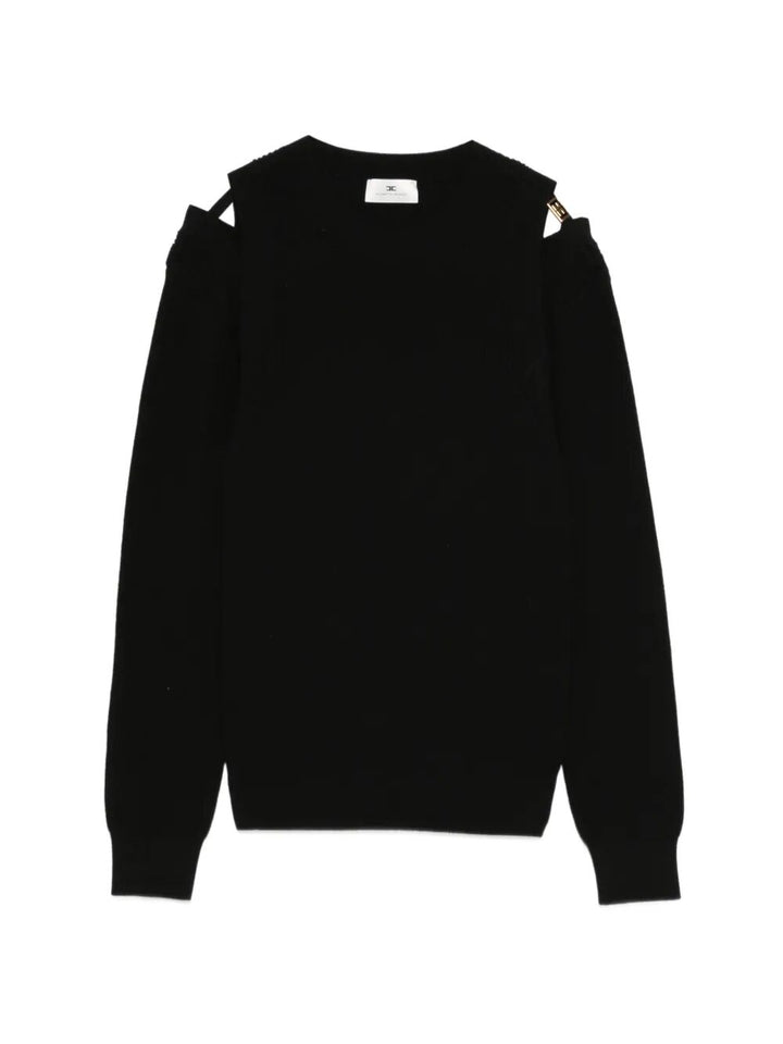 Elisabetta Franchi Round neck - Black | 197f04a2ac5a576748e1b9a88d8083c02911701a