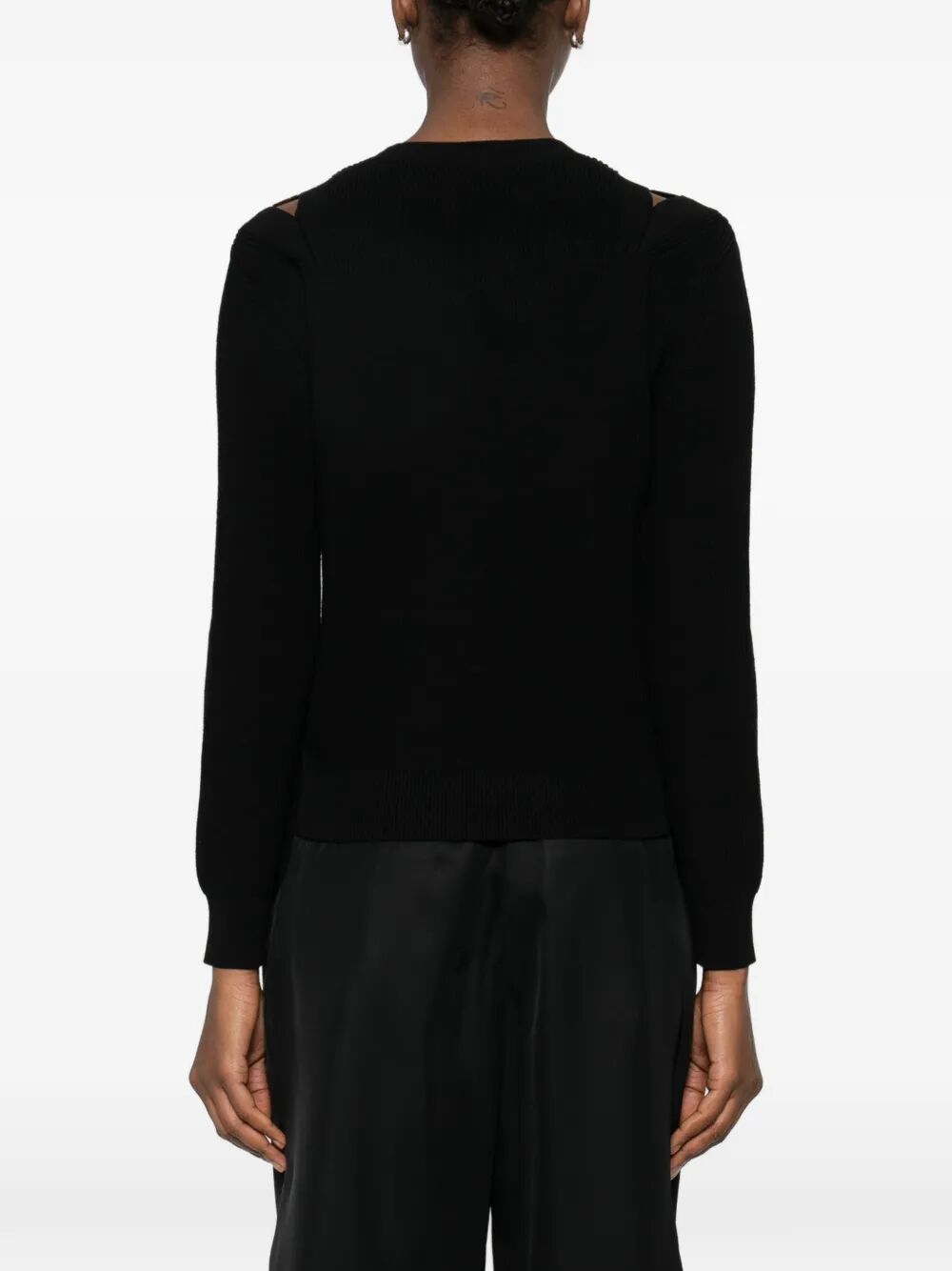 Elisabetta Franchi Round neck - Black | 85baa863e34a079e234b14206b7e02245988cc5a