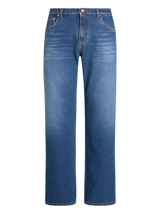 Straight-Leg Jeans With Pegaso