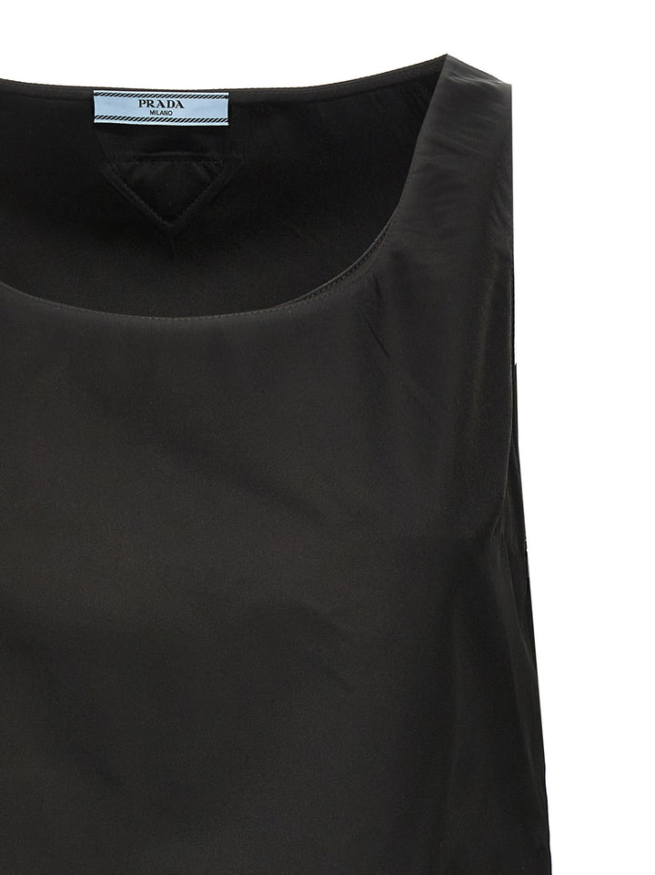 Prada Re-Nylon Mini Dress Dresses - Black | aaac6e2eb5974603f0b36eab9704a781c653a34a