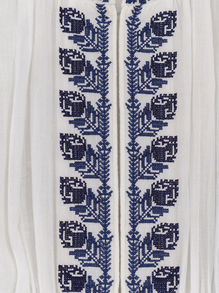Marant Etoile Dresses - ECRUBLUE | 638f8d7e986784d573b834fd0ac29c594c05e7c6