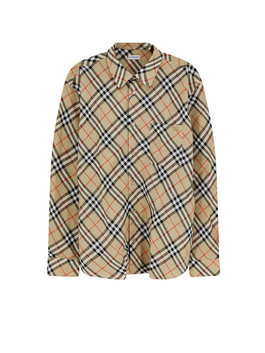 Linen Shirt With Check Print