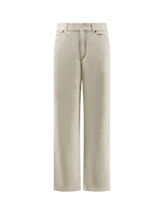 Beige Denim Trousers