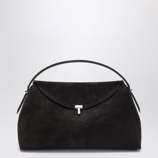 T-Lock Bag Brown Espresso In Suede Leather