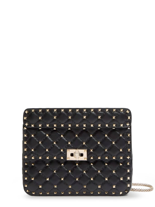 Rockstud Spike Leather Crossbody Bag With Iconic All-Over Studs