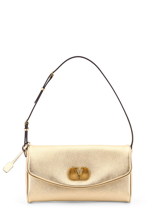 Devain Laminated Leather Shoulder Bag