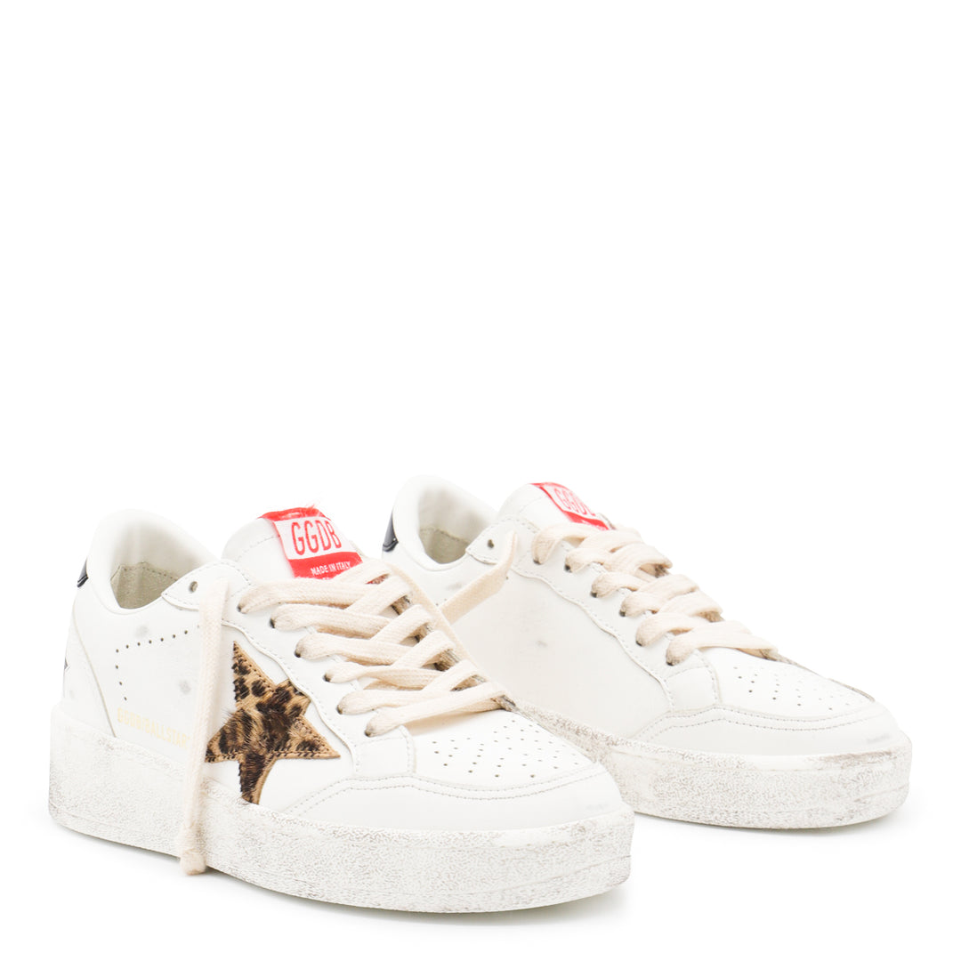 Golden Goose Sneakers - WHITE/BEIGE/BLACK LEO | 1b36dac147ba40b78f5ecb8727f5e1b02c7e0ae9