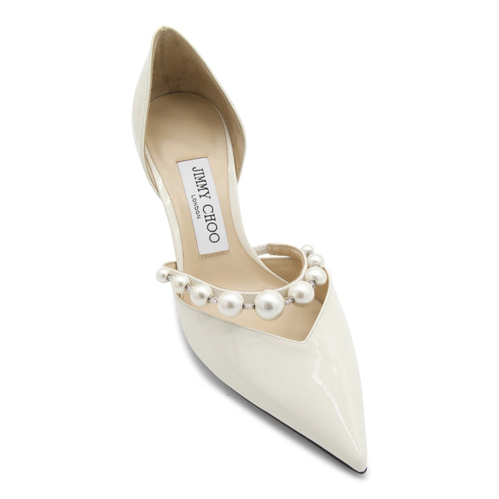 Jimmy Choo With Heel - LATTE/WHITE | 6a6b0a3a8cc3e380fbf224a782e8206e120afc9e