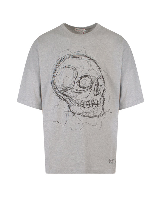 Cotton T-Shirt With Frontal Iconic Skull