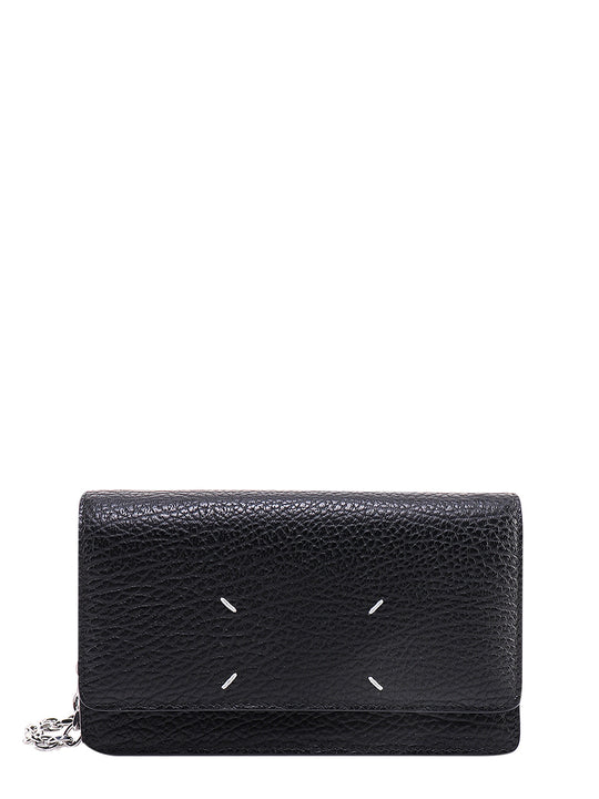 Leather Big Wallet With Iconic Stitching