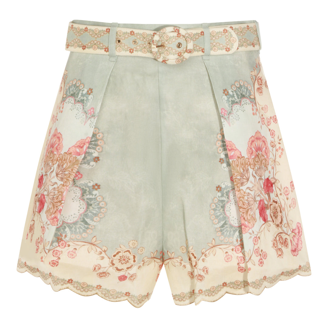 Zimmermann Shorts - WALLPAPER FLORAL MINT | 11233b00a941892458d365934530ca647a890e9f