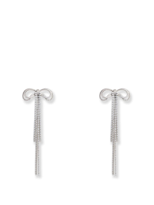 Double Crystal Bow Earrings