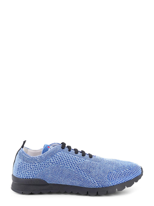 Knitted Fabric Sneakers With Embroidered Logo