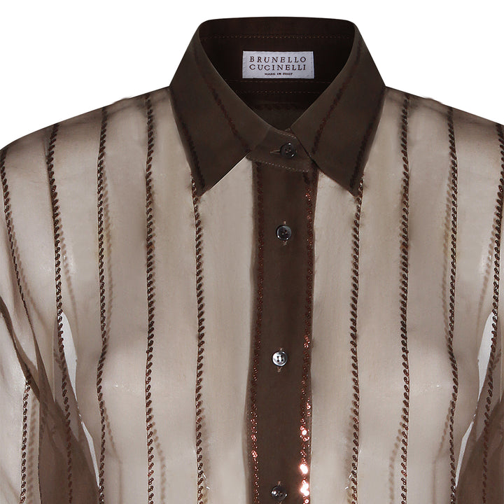 Brunello Cucinelli Shirts - DARK CHOCOLATE | 16c46827d82c9789fb8b8ea6192ccc24cea9e6cd