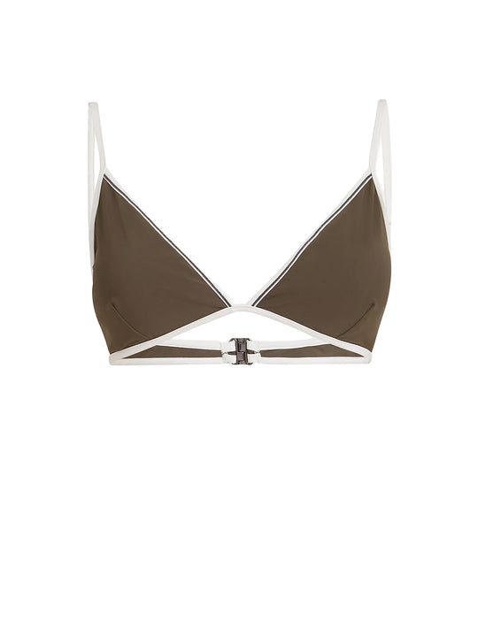 Nylon Bikini Top With Monile Details