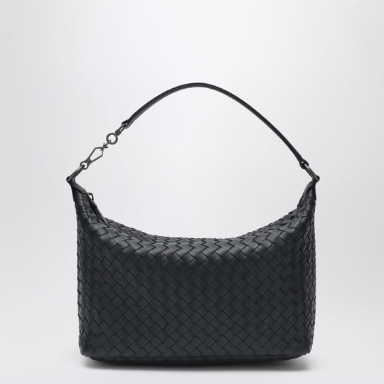 Black Intrecciato Leather Bag