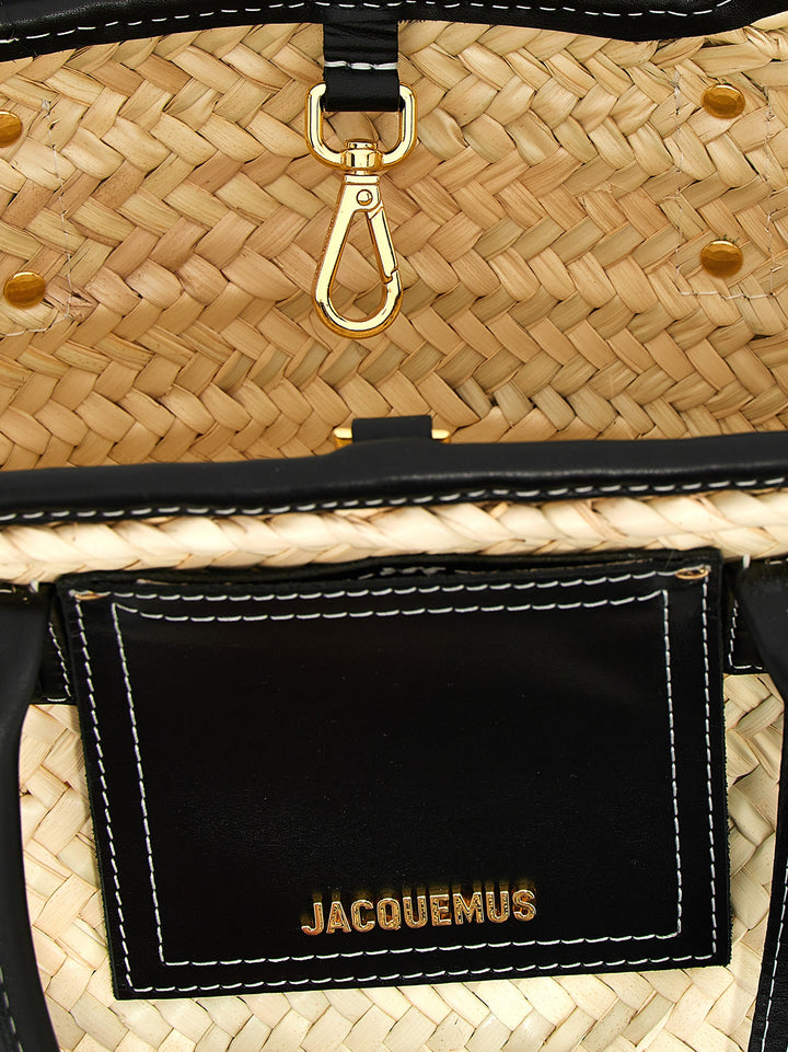 Jacquemus Le Petit Panier Soli Tote Bag - Black | c3c0491ed97265fd1254eaf4a26f970c59ba19bf