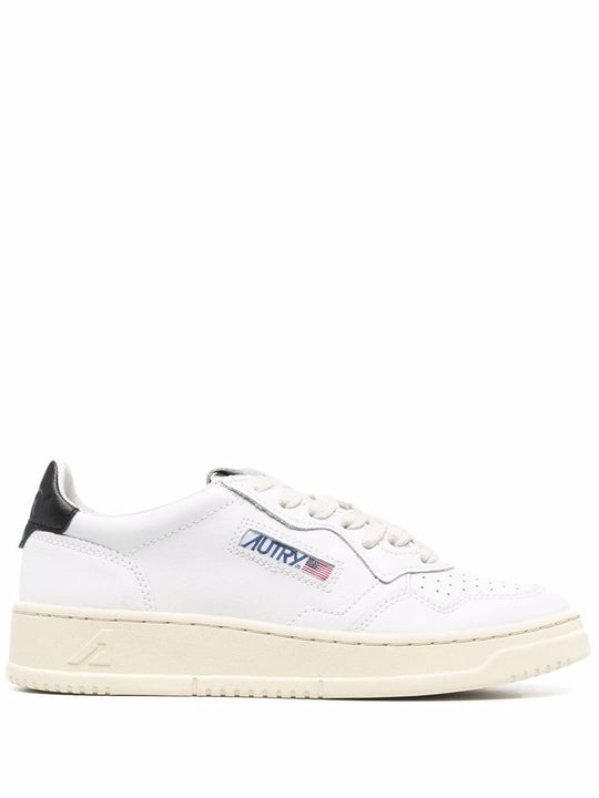 Medalist Low Sneakers In White And Black Leather