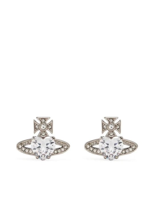 Ariella Heart-Shaped Stone Earrings