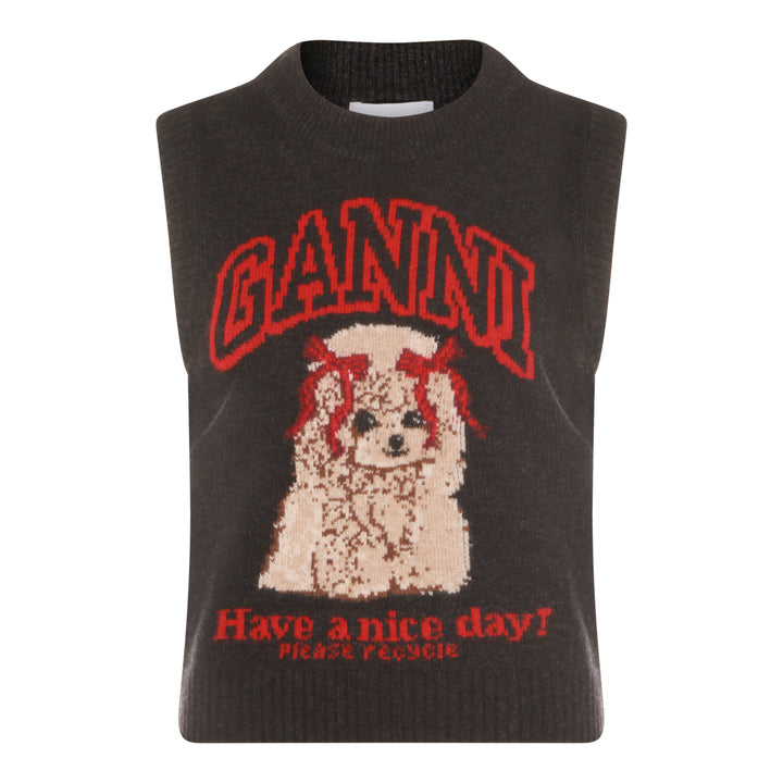 Ganni Sweaters - BLACK SAND | 047bdfea40e2cb4bb3fe99cfc23970211665b17a