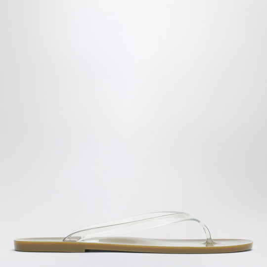 Jo Thong Sandals In Khaki Clear