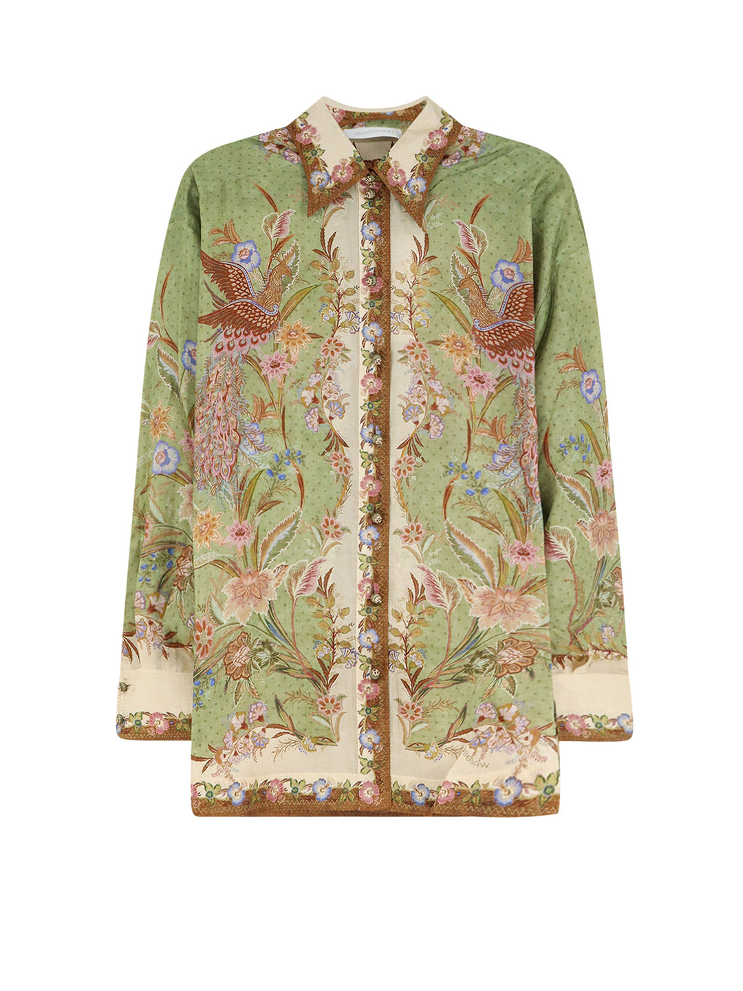 Zimmermann Shirts - Khaki Floral | 68b9bab9ce018d43c49ffb61d2b9200ac5c1d729