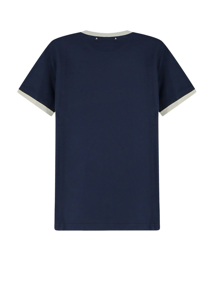 Golden Goose T-shirts and Polos - BLUE HERITAGE WHITE | 90d2a24c8a23ba9f4ce625aa3f1371d48e71d067