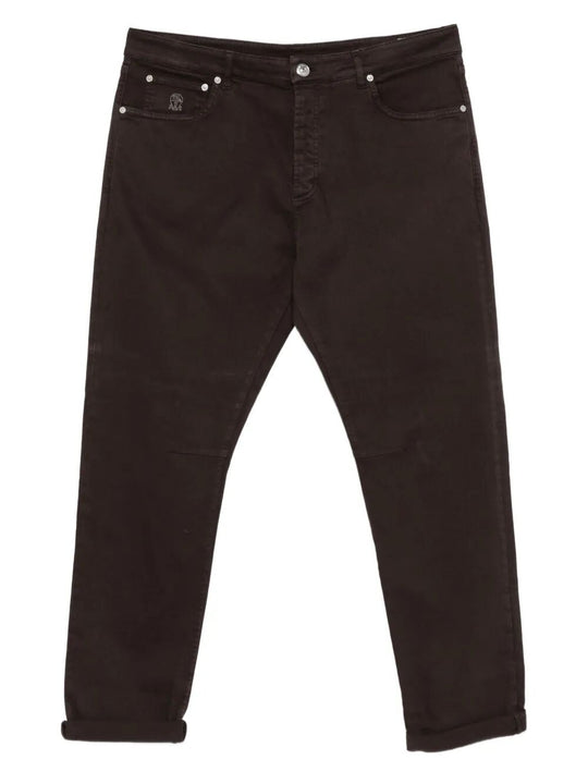 Five-Pocket Straight Leg Jeans