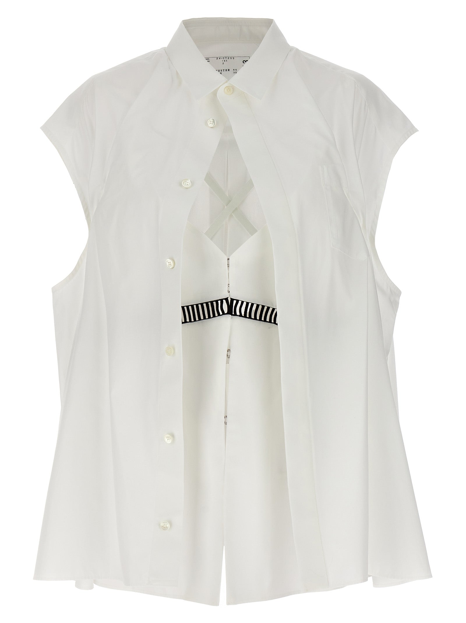 Overlay Shirt Shirt And Blouse White