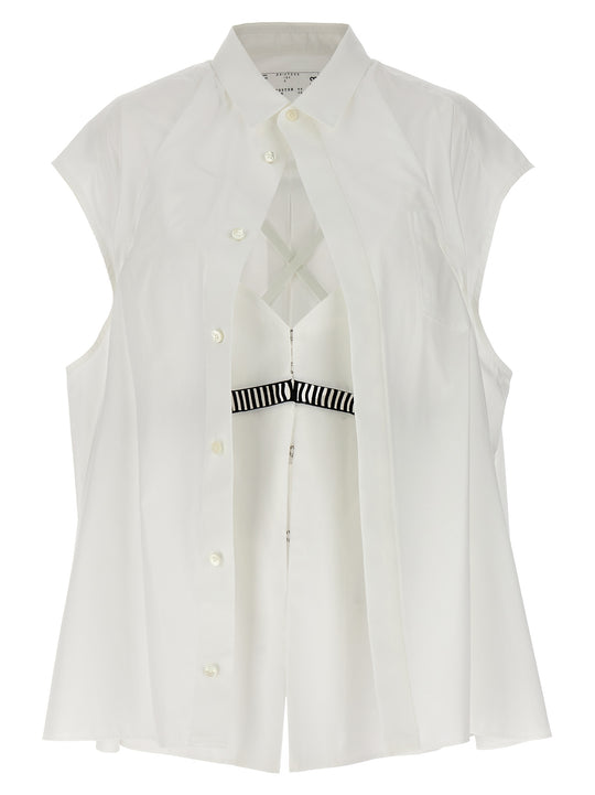 Overlay Shirt Shirt And Blouse White